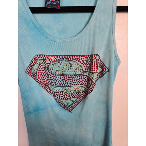 Junkfood loves Kitsen size Large super woman some missing stones - Picture 2 of 5